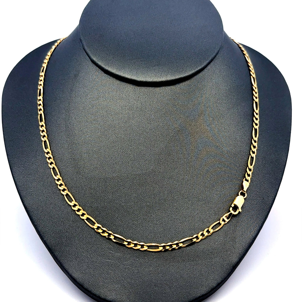 Golden Bull Italian 9.1 g Chain Figaro 3mm 24" 14K