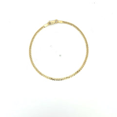 Golden Bull Italian Anklet Curb Link 2.5mm 10" 10K