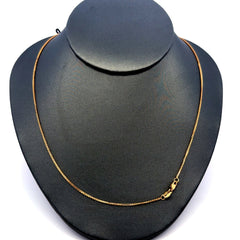 Golden Bull Italian Chain Angular Box Link 1.5mm 24" 14K