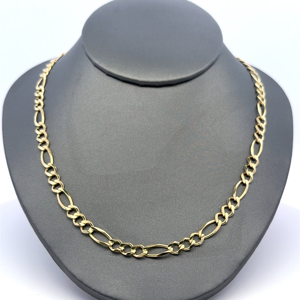 Golden Bull Italian Chain Figaro 5.5mm 22" 14K