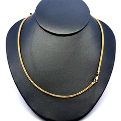 Golden Bull Italian Chain Hollow Franco  2mm 24" 14K