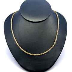Golden Bull Italian Chain Hollow Franco  2mm 24" 14K