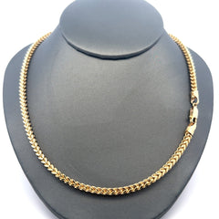 Golden Bull Italian Chain Hollow Franco  3.5mm 22" 10K