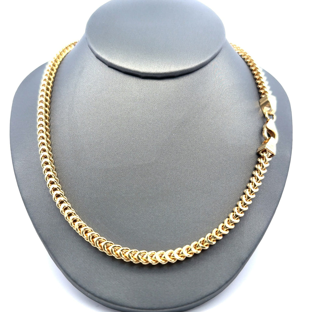 Golden Bull Italian Chain Hollow Franco  4.5mm 24" 10K