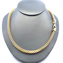 Golden Bull Italian Chain Hollow Franco  4.5mm 24" 10K