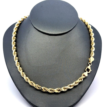 Chain Hollow Rope 5.5mm 16" 14K