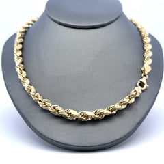 Golden Bull Italian Chain Hollow Rope 6.5mm 26" 10K
