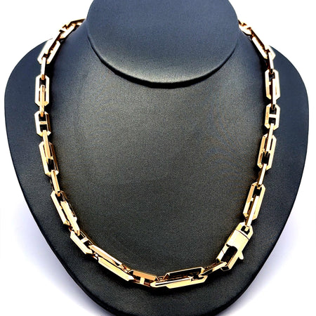 Chain Interlocking Anchor Box Link 6mm 24" 14K