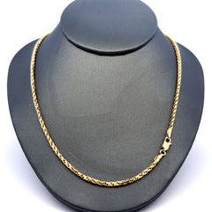 Golden Bull Italian Chain Interlocking Box Link 2mm 18" 14K