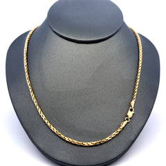 Golden Bull Italian Chain Interlocking Box Link 2mm 18" 14K