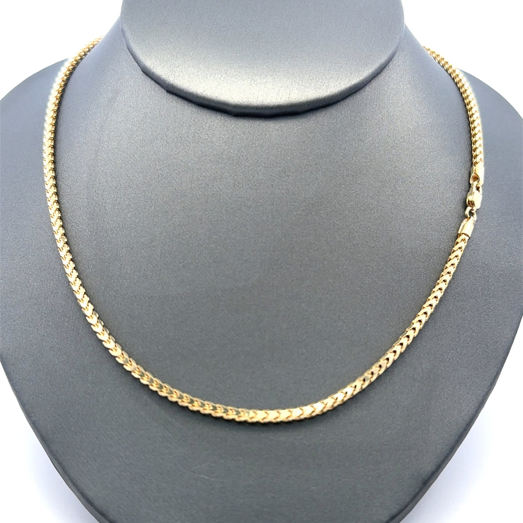 Golden Bull Italian Chain Solid Franco 2.5mm 26" 14K
