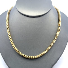 Golden Bull Italian Chain Solid Franco 3.5mm 22" 14K