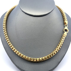 Golden Bull Italian Chain Solid Franco 5.5mm 22" 14K