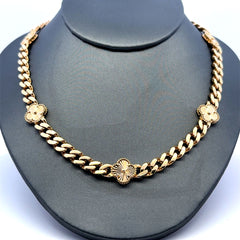 Golden Bull Italian Chain Solid Franco 5.5mm 24" 14K