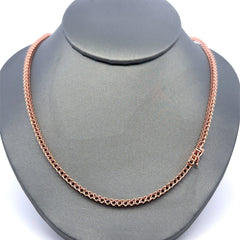 Golden Bull Korean 12.1 g Chain Tennis without Stones Rose Gold 3mm 16" 10K