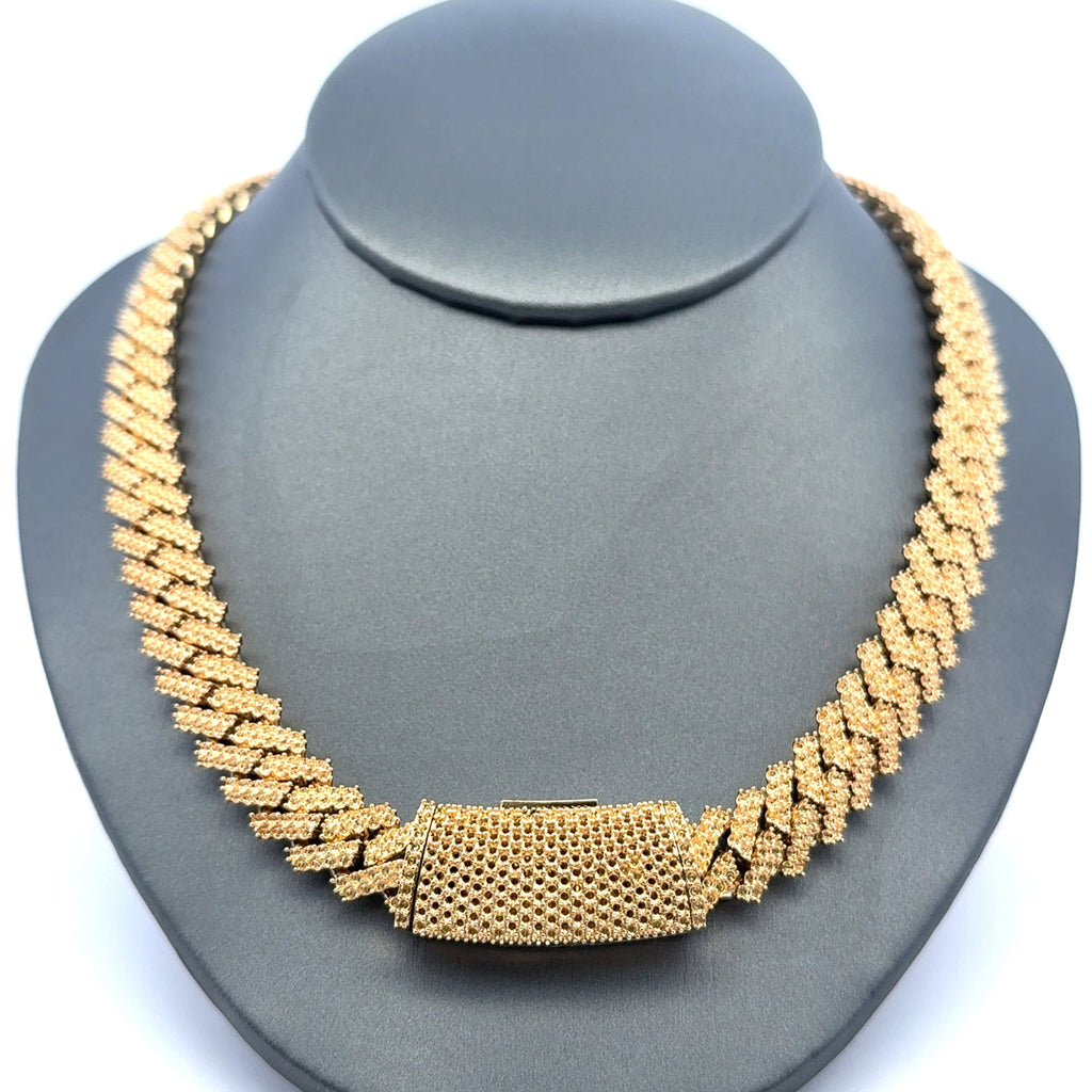 Golden Bull Korean Chain Iced Cuban without Stones 11mm 20" 10K