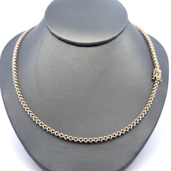 Golden Bull Korean Chain Tennis without Stones White Gold 3.5mm 18" 10K