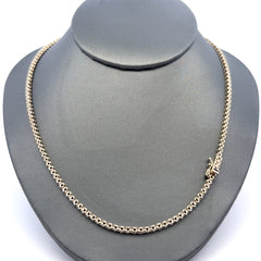 Golden Bull Korean Chain Tennis without Stones White Gold 3mm 18" 10K