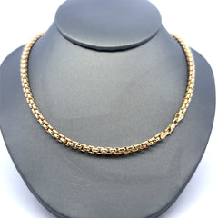 Golden Bull Turkish 15.9 g Chain Rounded Box Link 4mm 20" 14K