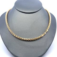 Golden Bull Turkish 15.9 g Chain Rounded Box Link 4mm 20" 14K