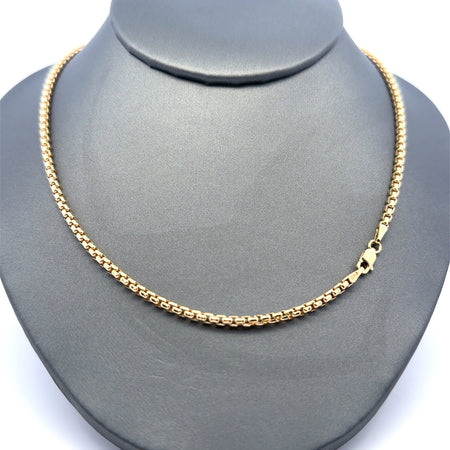 Chain Rounded Box Link 2.5mm 18" 10K