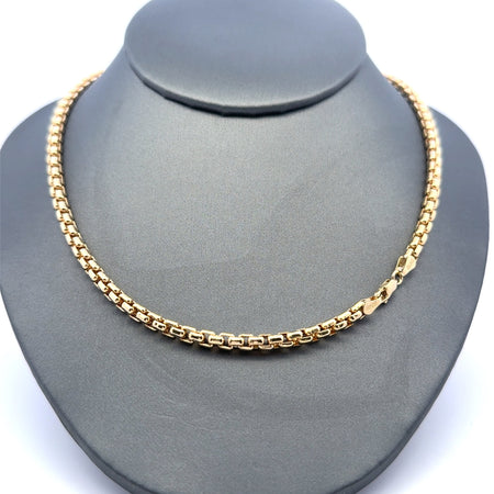Chain Rounded Box Link 4mm 20" 10K