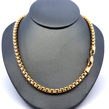 Chain Rounded Box Link 5mm 18" 14K