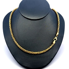 Golden Bull Turkish Chain Wheat Spiga Link 3.5mm 18" 10K