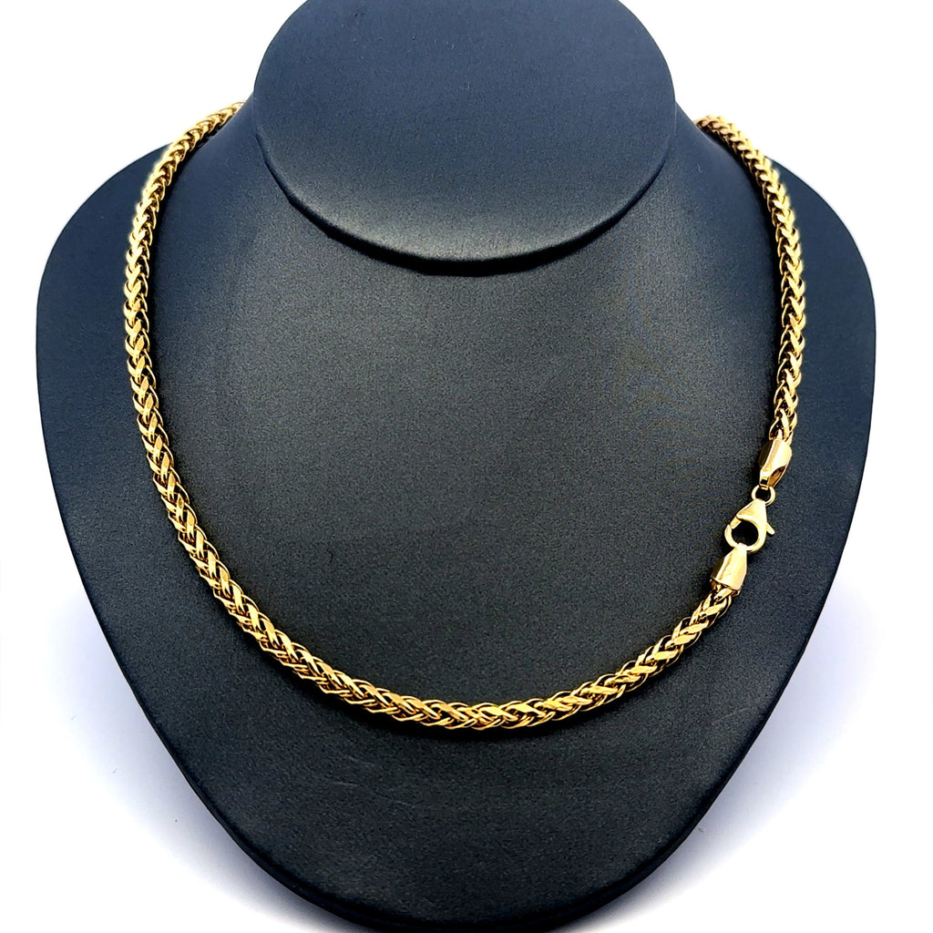Golden Bull Turkish Chain Wheat Spiga Link 3.5mm 18" 10K