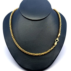 Golden Bull Turkish Chain Wheat Spiga Link 3.5mm 18" 10K