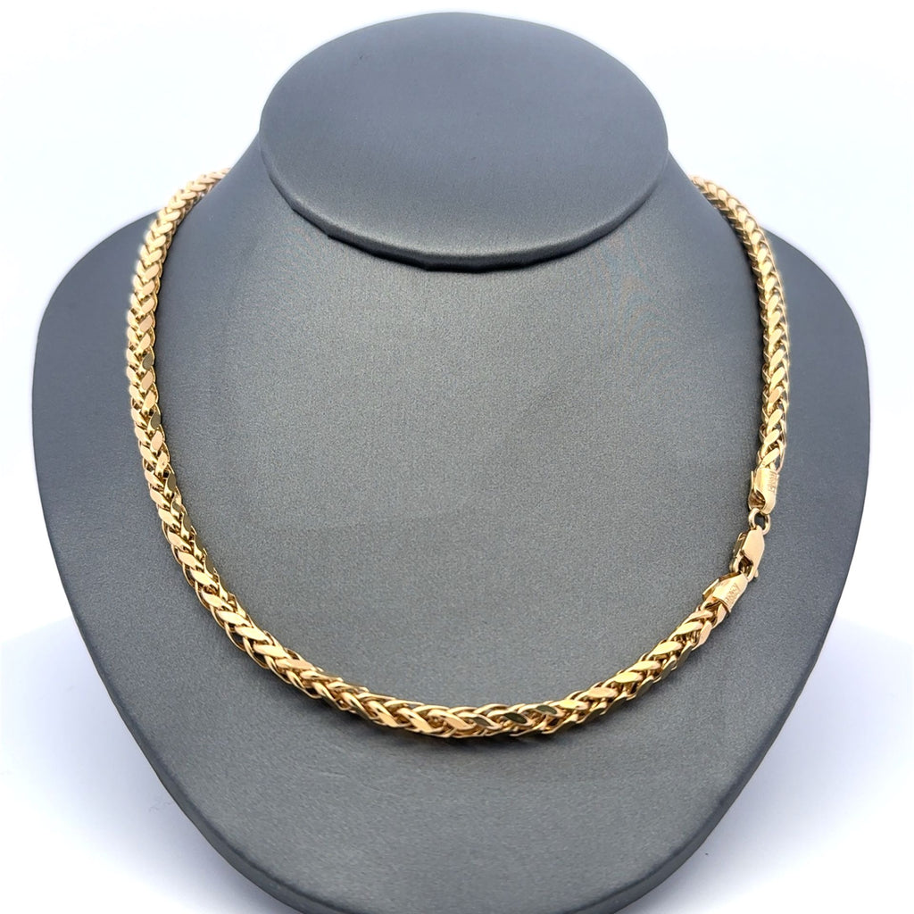 Golden Bull Turkish Chain Wheat Spiga Link 4mm 20" 10K