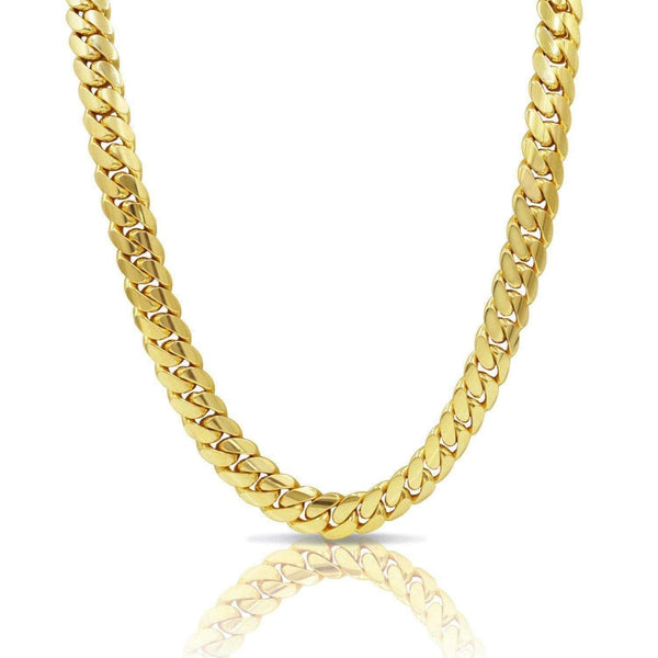 18mm Cuban Link Chain in 14K Solid Gold | Las Villas Jewelry