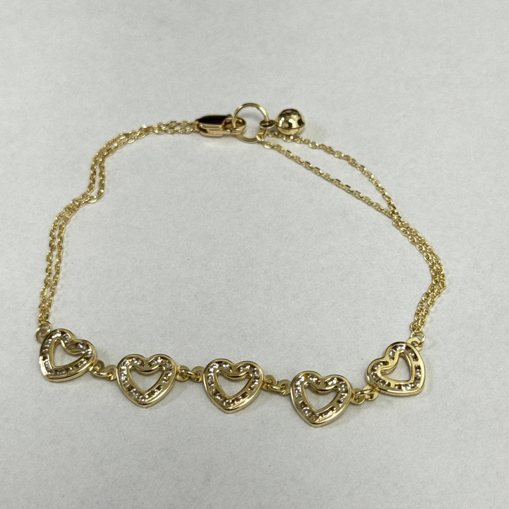 Las Villas Jewelry Online Chain Bracelets Heart Bracelet 10k