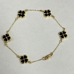 Las Villas Jewelry Online Chain Bracelets Yellow Gold Flower  Bracelet 10k