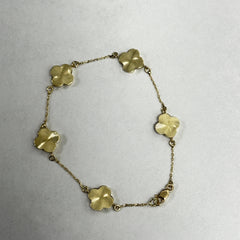 Las Villas Jewelry Online Chain Bracelets Yellow Gold Flower  Bracelet 10k