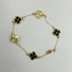 Las Villas Jewelry Online Chain Bracelets Yellow Gold Flower  Bracelet 10k
