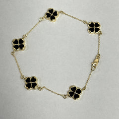 Las Villas Jewelry Online Chain Bracelets Yellow Gold Flower  Bracelet 10k