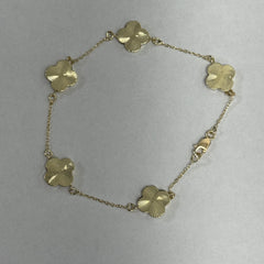 Las Villas Jewelry Online Chain Bracelets Yellow Gold Flower  Bracelet 10k