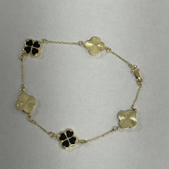 Las Villas Jewelry Online Chain Bracelets Yellow Gold Flower  Bracelet 10k