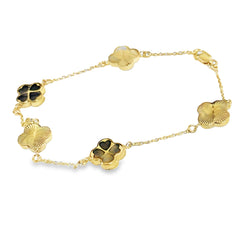 Las Villas Jewelry Online Chain Bracelets Yellow Gold Flower  Bracelet 10k