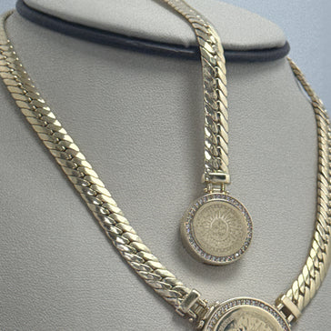 Set Women sun and moon 14k