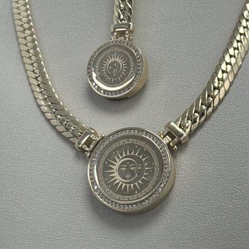 Set Women sun and moon 14k