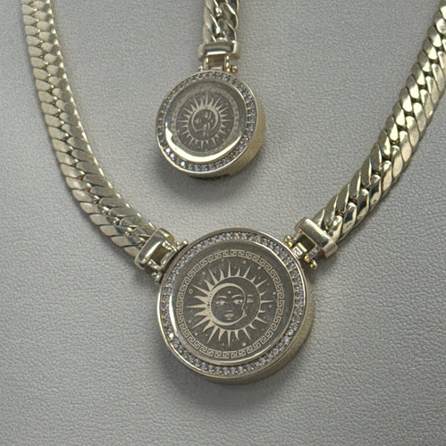 Set Women sun and moon 14k