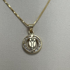 Las Villas Jewelry Online Charm Necklaces Yellow Gold Charm Necklace with Pendant 10k