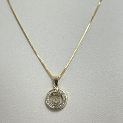 Las Villas Jewelry Online Charm Necklaces Yellow Gold Charm Necklace with Pendant 10k