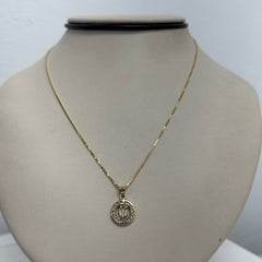 Las Villas Jewelry Online Charm Necklaces Yellow Gold Charm Necklace with Pendant 10k