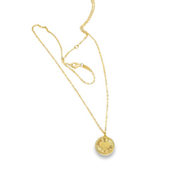 Las Villas Jewelry Online Charm Necklaces Yellow Gold Heart Charm Necklace 14k