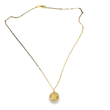 Yellow Gold Heart Charm Necklace 14k