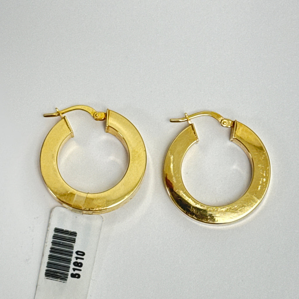 Las Villas Jewelry Online Earrings 14k Chic Yellow Gold Hoop Earrings