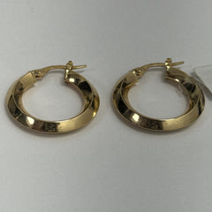 Las Villas Jewelry Online Earrings 14k Classic Yellow Gold Hoop Earrings